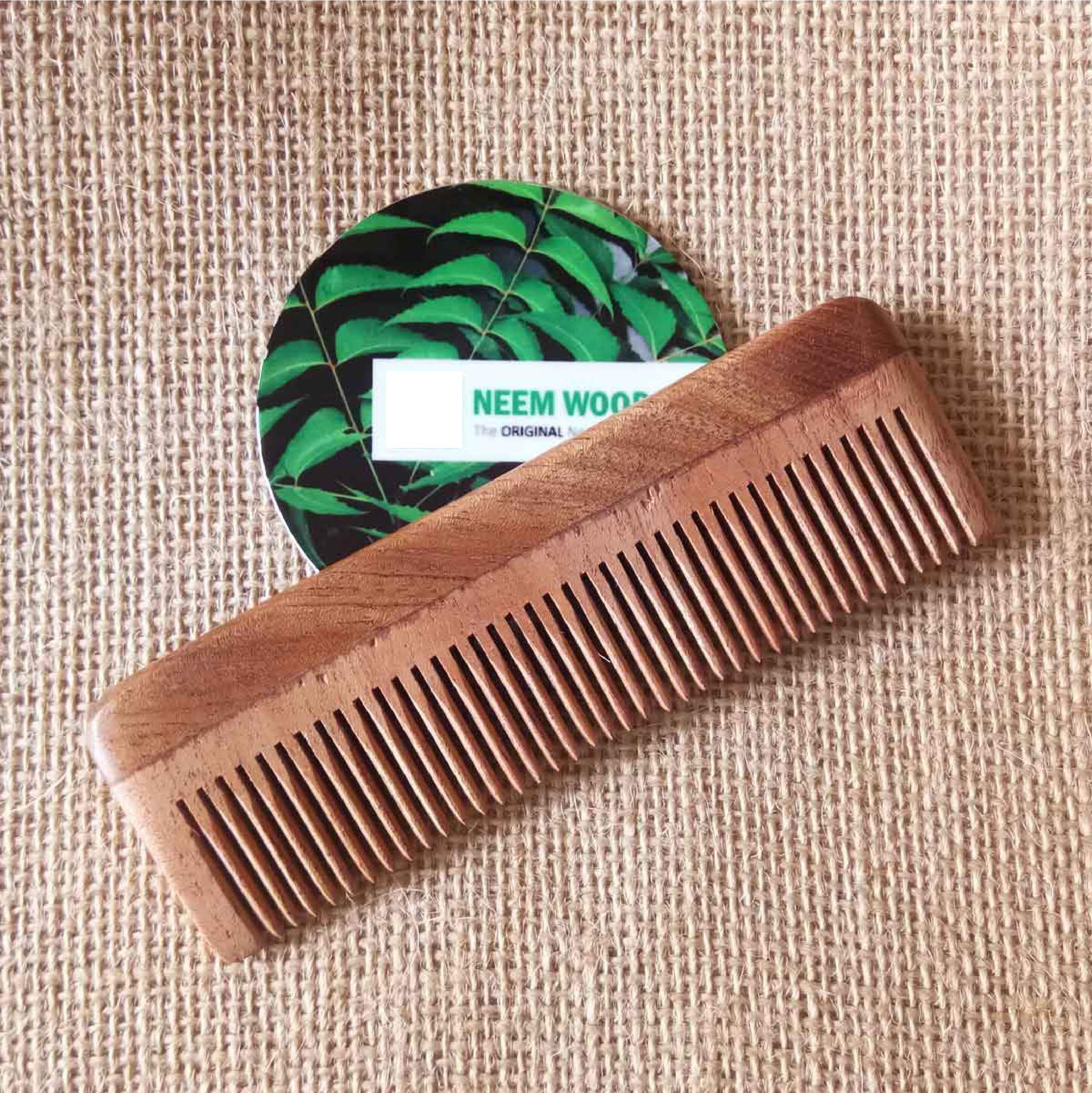 TED TECH® 7.5 inch Hair Neem Wood Comb Hand Made Anti-Dandruff Pocket Comb for Men and Women (3 Pieces, 7.5)