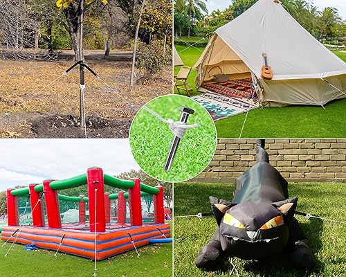 Miniatura 7 de YOUSTOO Estacas para árboles, 6 estacas y soportes para árboles inclinados y árboles jóvenes contra el mal tiempo