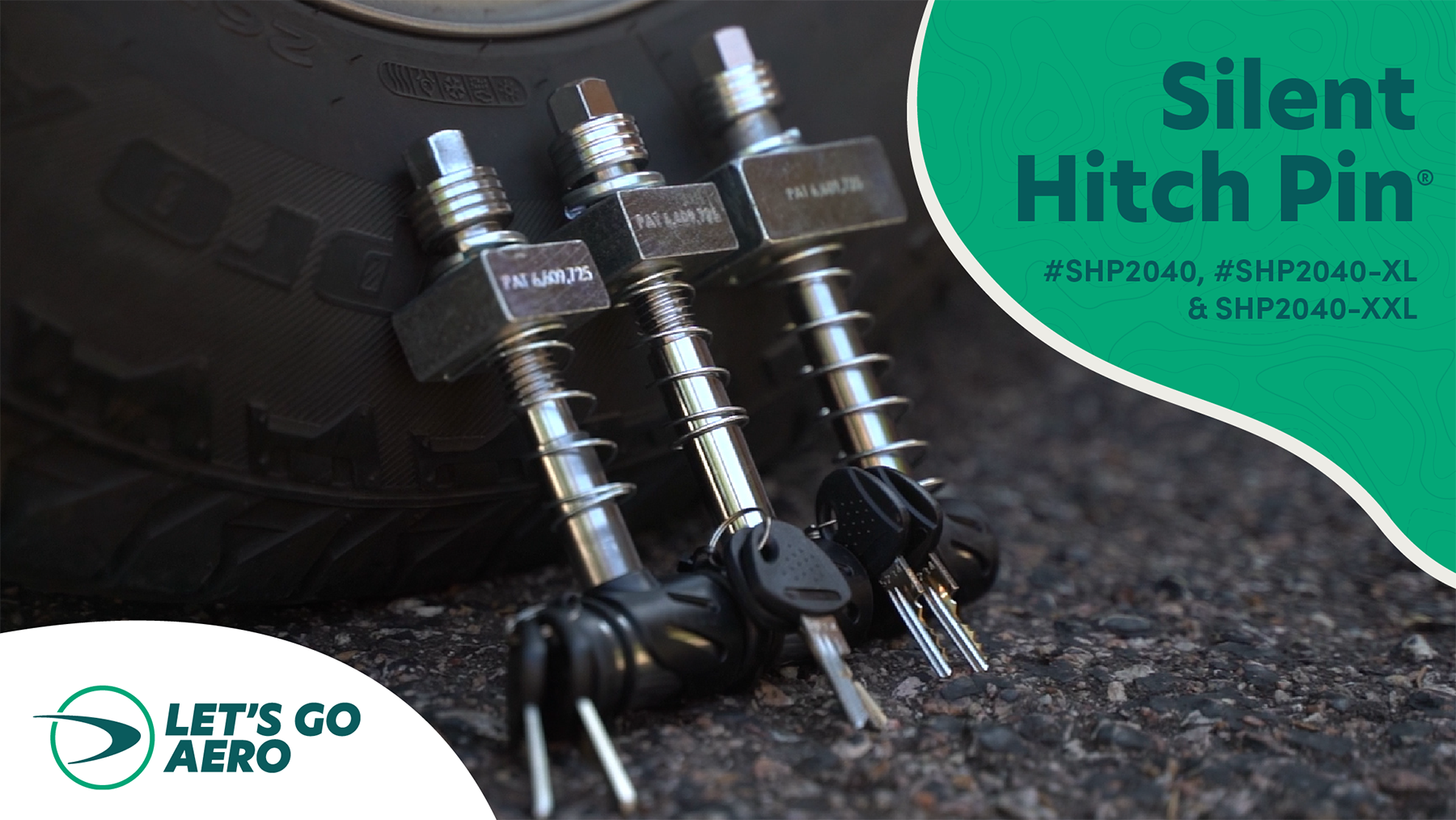 Let's Go Aero Tacoma Silent Hitch Pin 5/8-Inch Press-On Locking Anti Rattle Pin Shp2040.j211230 - View #12