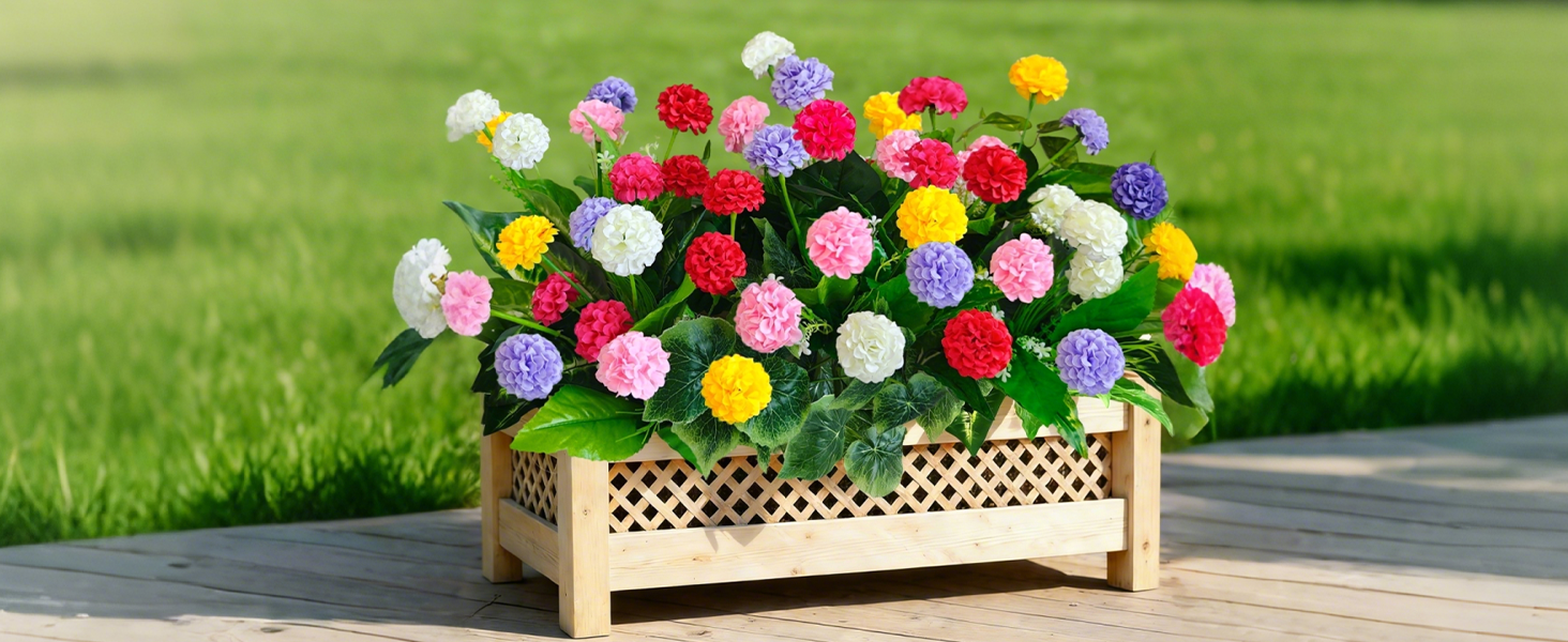 Amazon.com: Cherica Plastic Flowers for Outdoors, 16 Bundles Fake