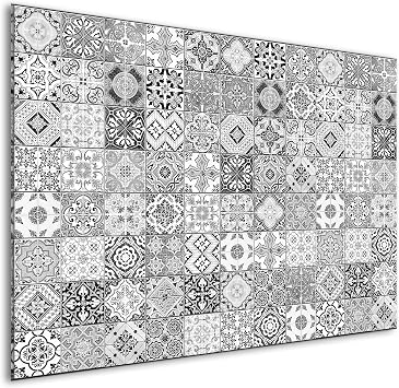 murando Spritzschutz Glas für Küche 80x60 cm Küchenrückwand Küchenspritzschutz Fliesenschutz Glasbild Dekoglas Küchenspiegel Glasrückwand Fliesen Mosaik - f-B-0288-aq-e