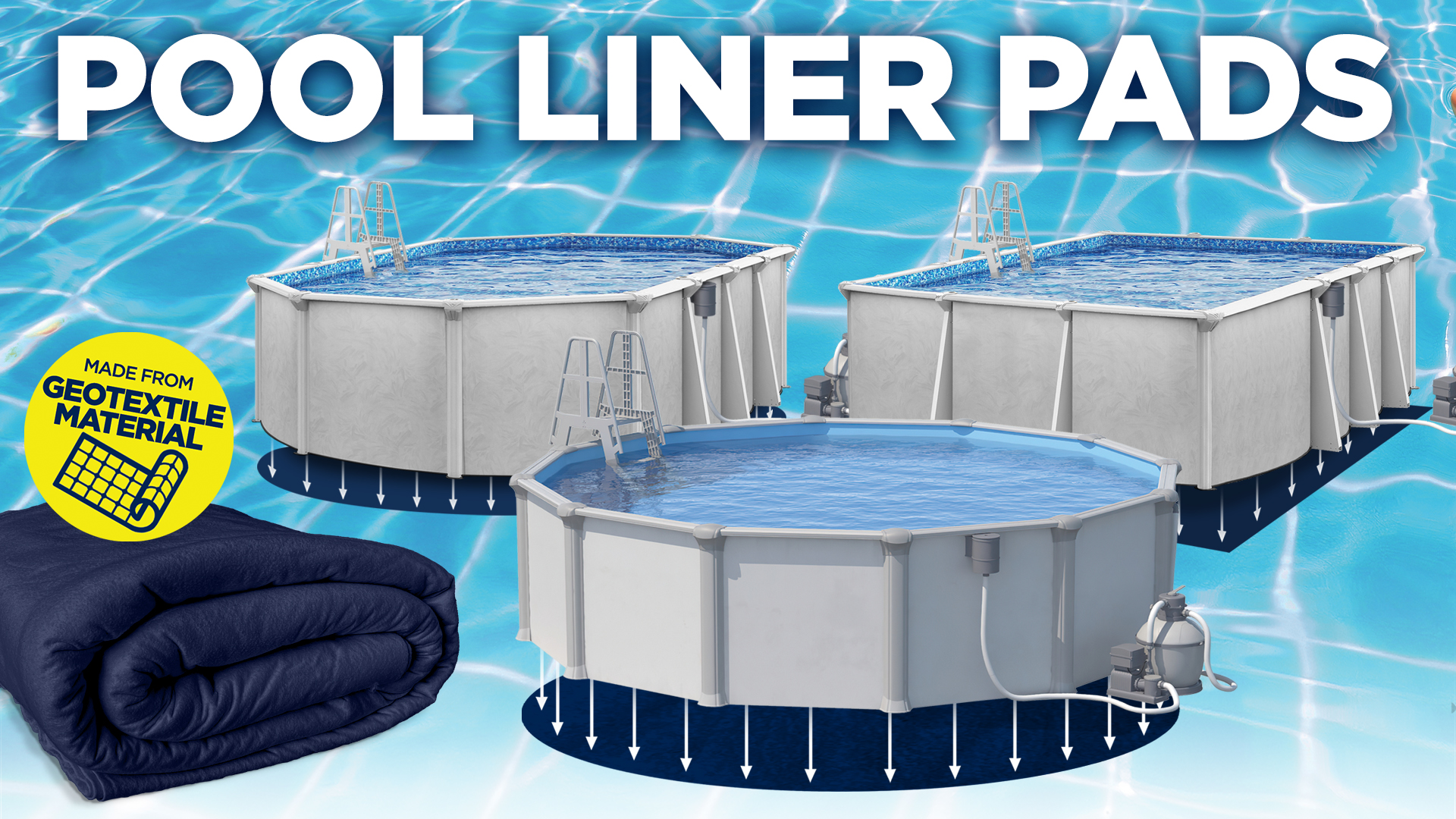 Ground Pool Pads, Zwembad Liner Padding, Zwembad Bodem Bescherming Pads, Underpool Liner demping, Zwembad Padding Voor Voeringen, Zwembad Bodem