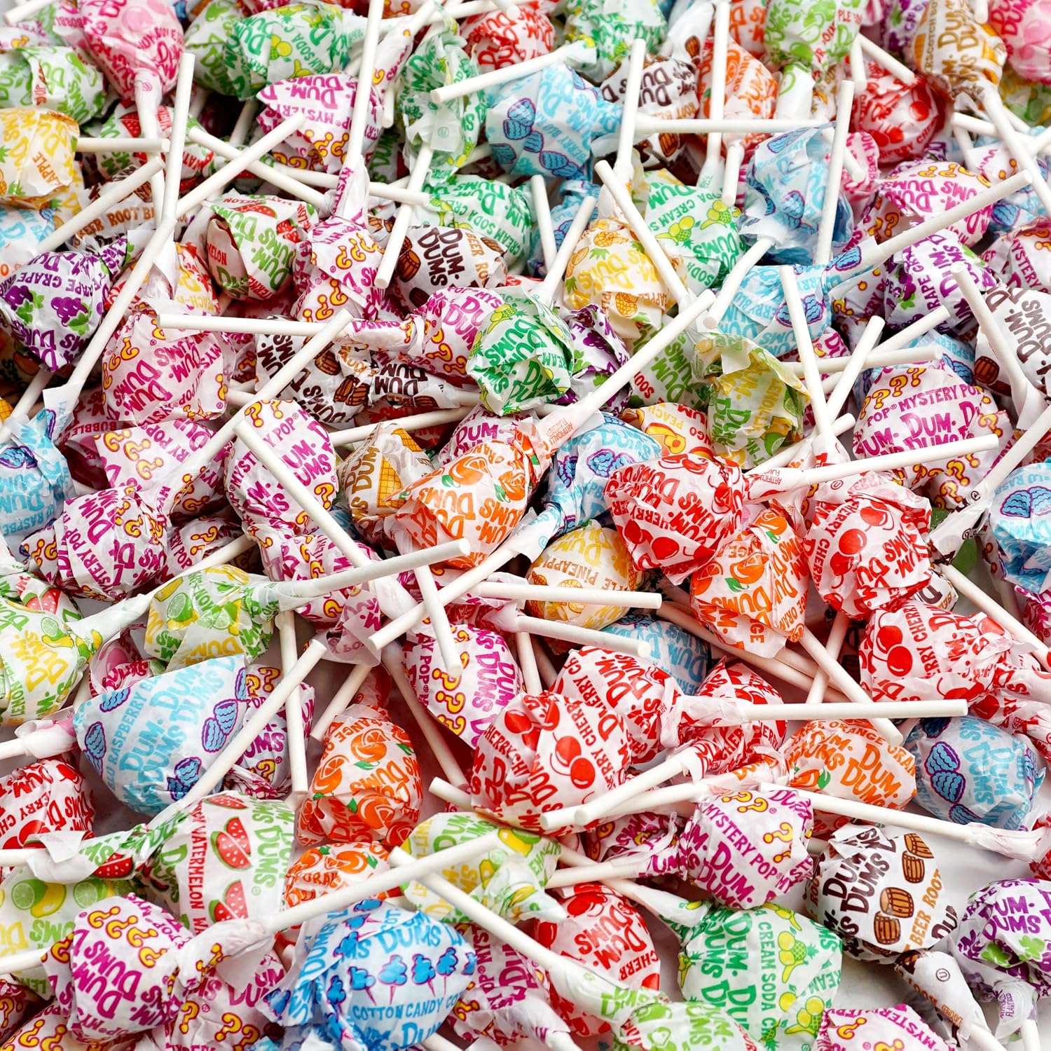 DUMDUMS Original Mix Lollipops, 4 lb Bag (240 Pieces Approx.), Gluten Free Hard Candy, Assorted Flavors, Individually Wrapped Lollipops, The Hampton Popcorn & Candy Company