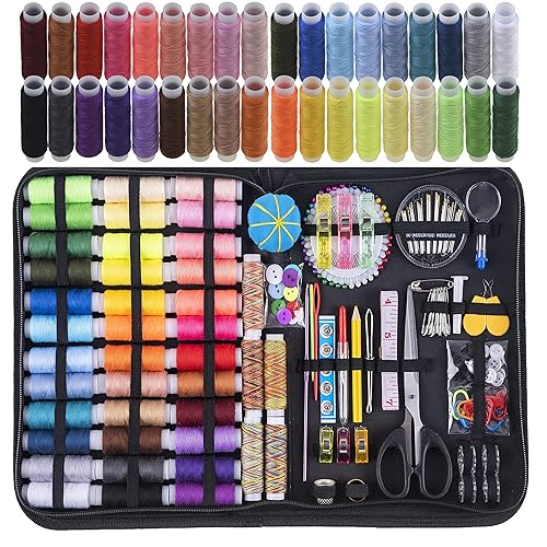 INSCRAFT Sewing Kit, 200 Premium Sewing Supplies, 41 XL Thread