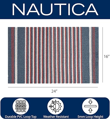 Miniatura 2 de Nautica - Tapetes de PVC Loop  Interiorexterior  Antideslizante  Tapete para cocina, garaje, lavandería, vestíbulo y más  Tapete de diseño moderno a