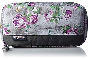 Jansport Pixel Pouch Multi Concrete Floral Pencil Pouch - Sturdy Zippered Bag...
