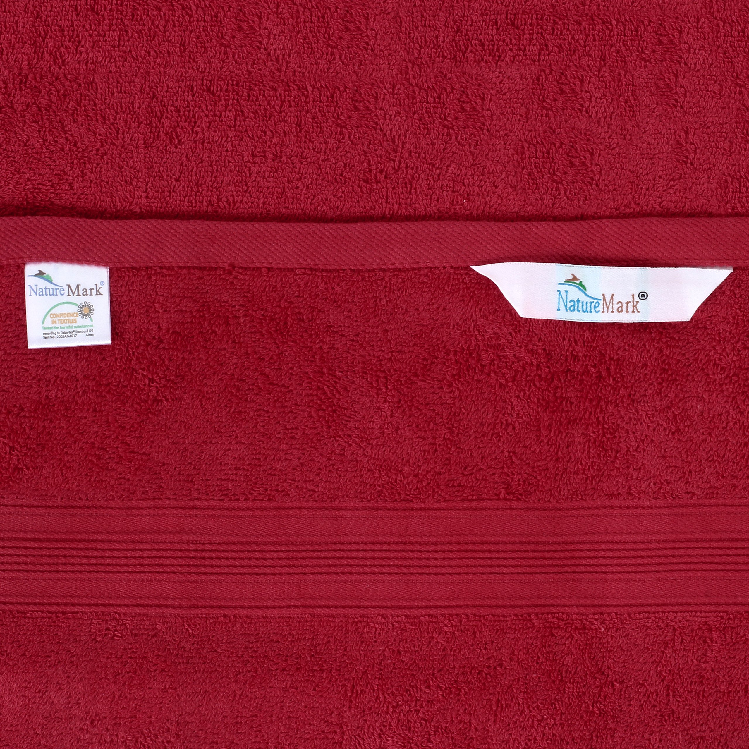 NatureMark 10tlg. Frottier Handtuch-Set Verschiedene Größen in Premium Qualität (10 TLG. Frottier Set, Bordeaux rot)