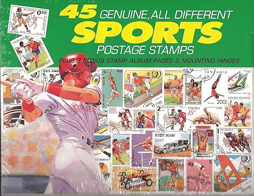 Surtido de 45 sellos postales genuinos - Deportes