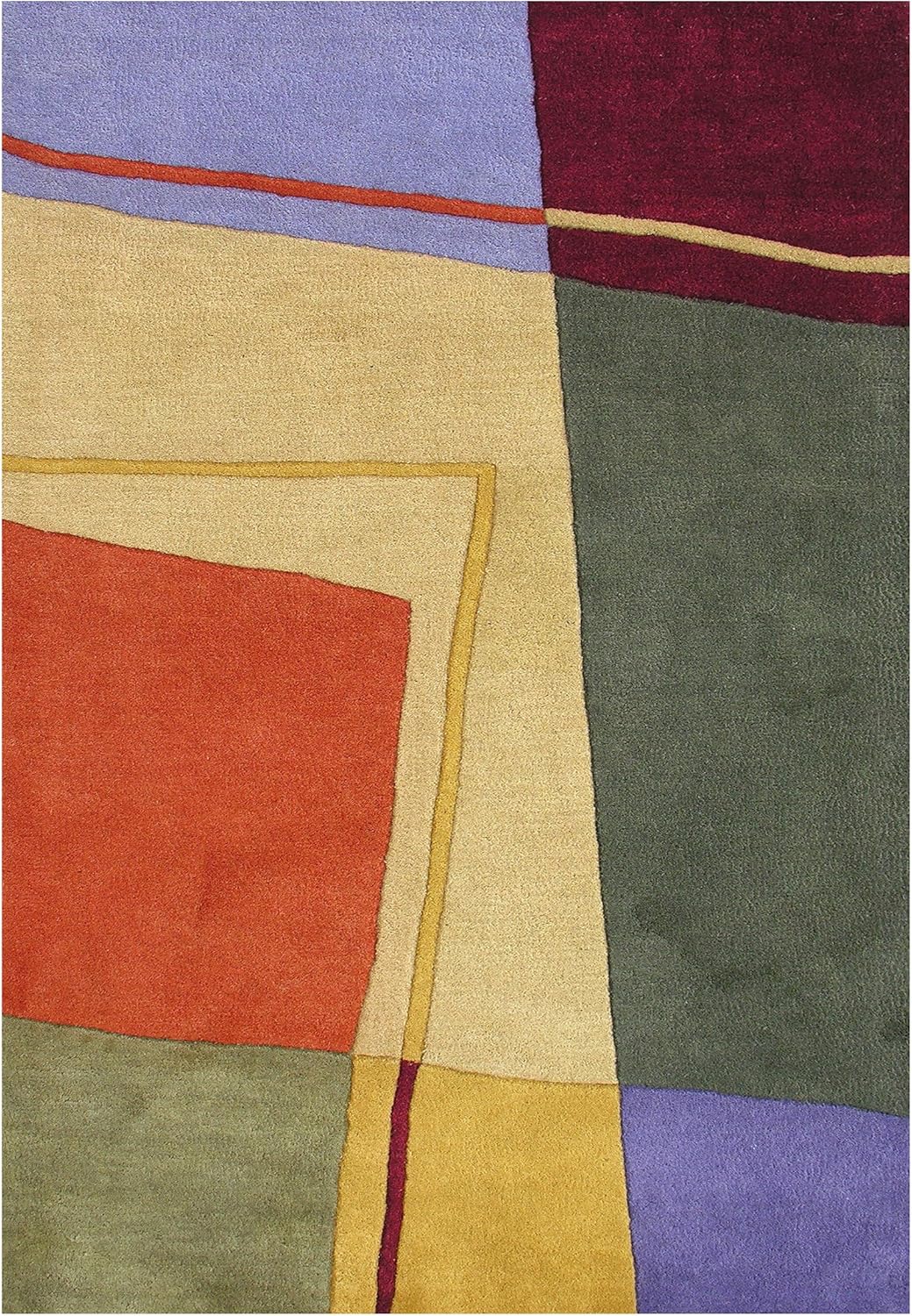 ZnZ Rugs Gallery Handmade New Zealand Blend Wool Rug, 9 by