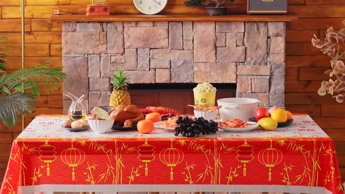 YIDAKO 3-Pack Chinese New Year Tablecloths – 54x108 Inch Disposable Plastic Rectangle Covers For 2024 Spring Festival Party - View #2