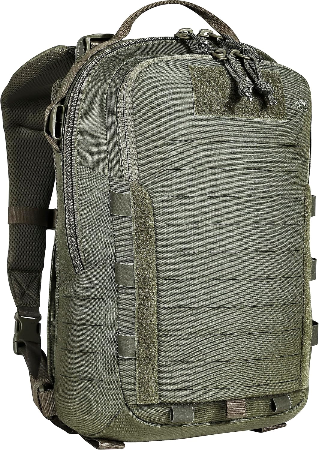 Tasmanian Tiger Assault Pack 12 Liters Tactical Backpack – CORDURA, Hydration-Compatible, Laser-Cut MOLLE, Olive