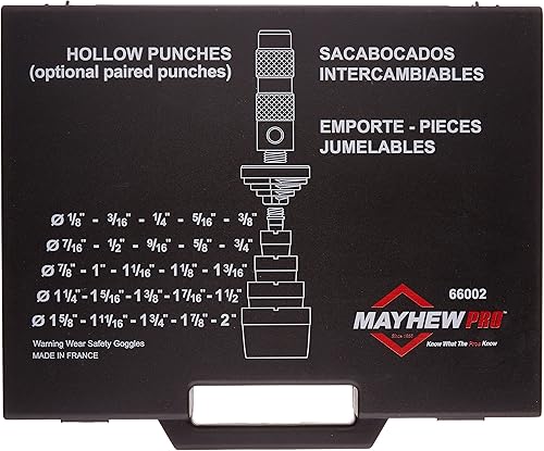 Miniatura 2 de Mayhew Pro juego de 16 unidades de sacabocados SAE Imperial de 18" a 1-316".