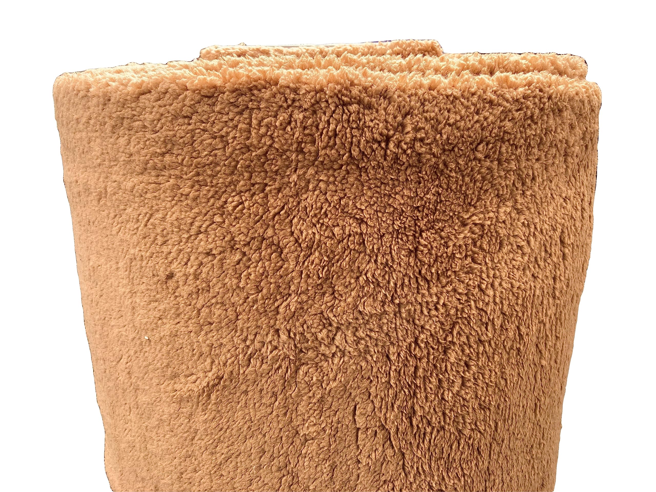 Sherpa Teddy Fabric Fleece Super Soft Lambswool Look Cuddle Fluffy Material (Metre 100cm x 150cm, Teddy Beige)