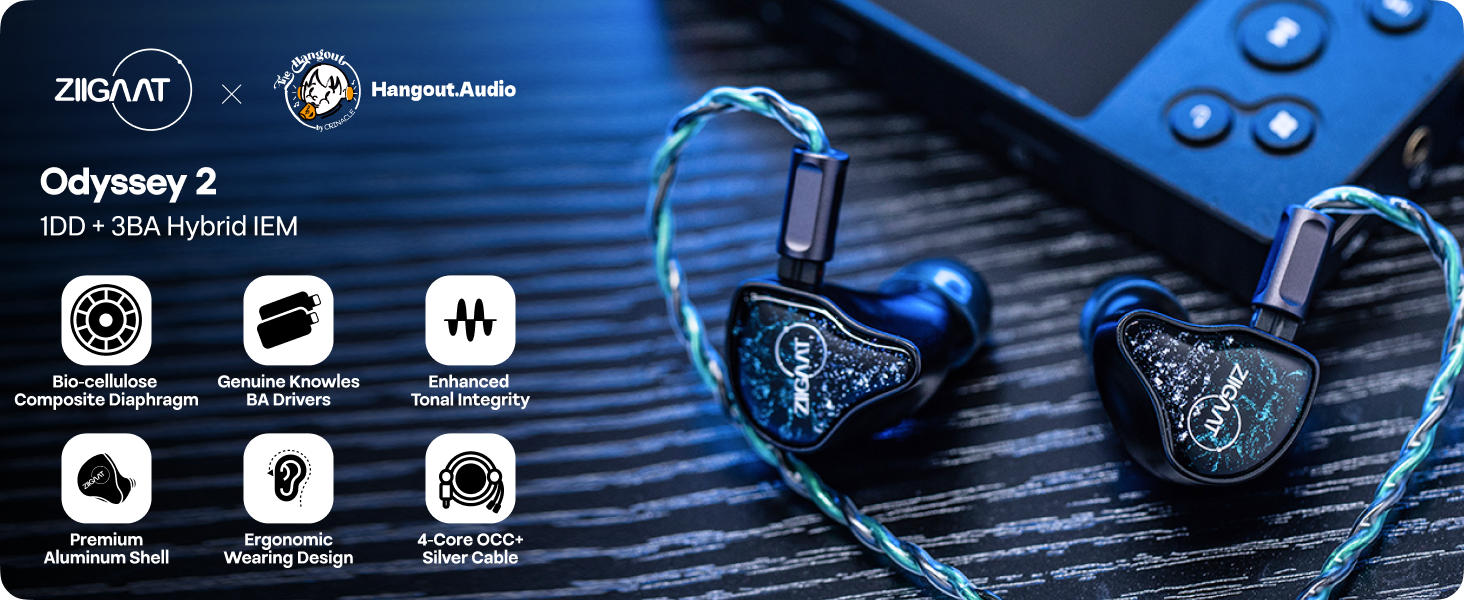 Amazon.com: Linsoul ZiiGaat x Hangout. Audio: Odyssey 2 in Ear