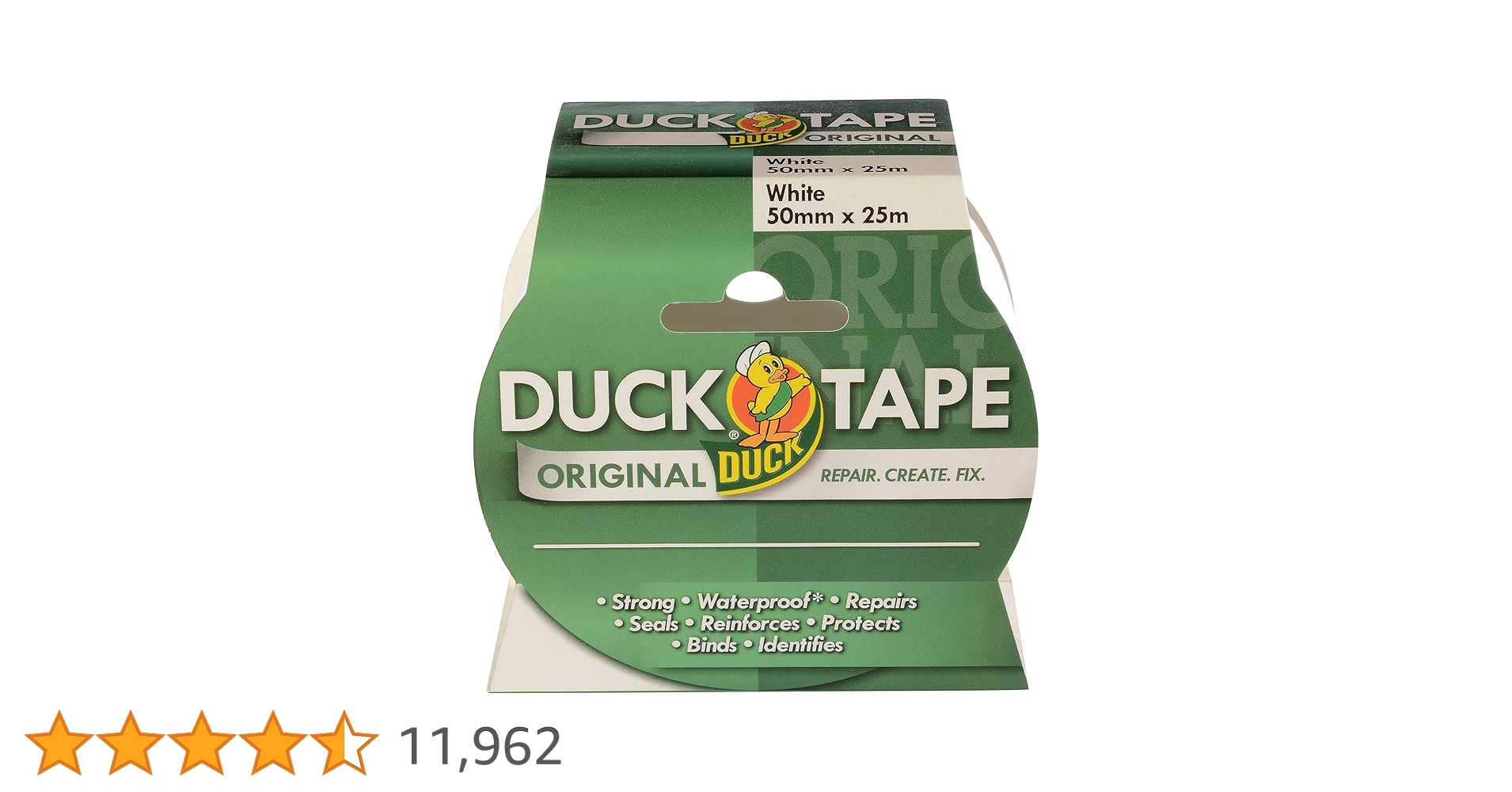 Duck Tape Original Black, Improved Formula High Strength Waterproof