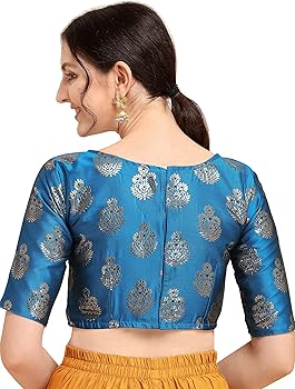 OOMPH! Women's Indian Ethnic Wear Designer Floral Pattern Zari