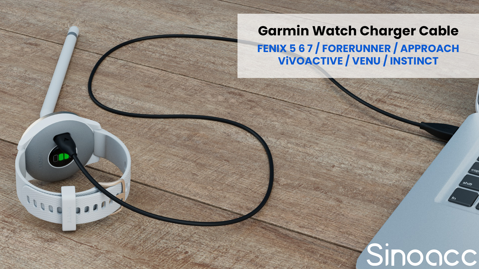 USB Type C Charging Cable For Garmin Fenix 7 7S 7X 6 6S 6X Pro 5S 5X Vivoactive 3 4S 935 945 245 Venu 2 Charger Plug Cover Case I397721646 - View #4