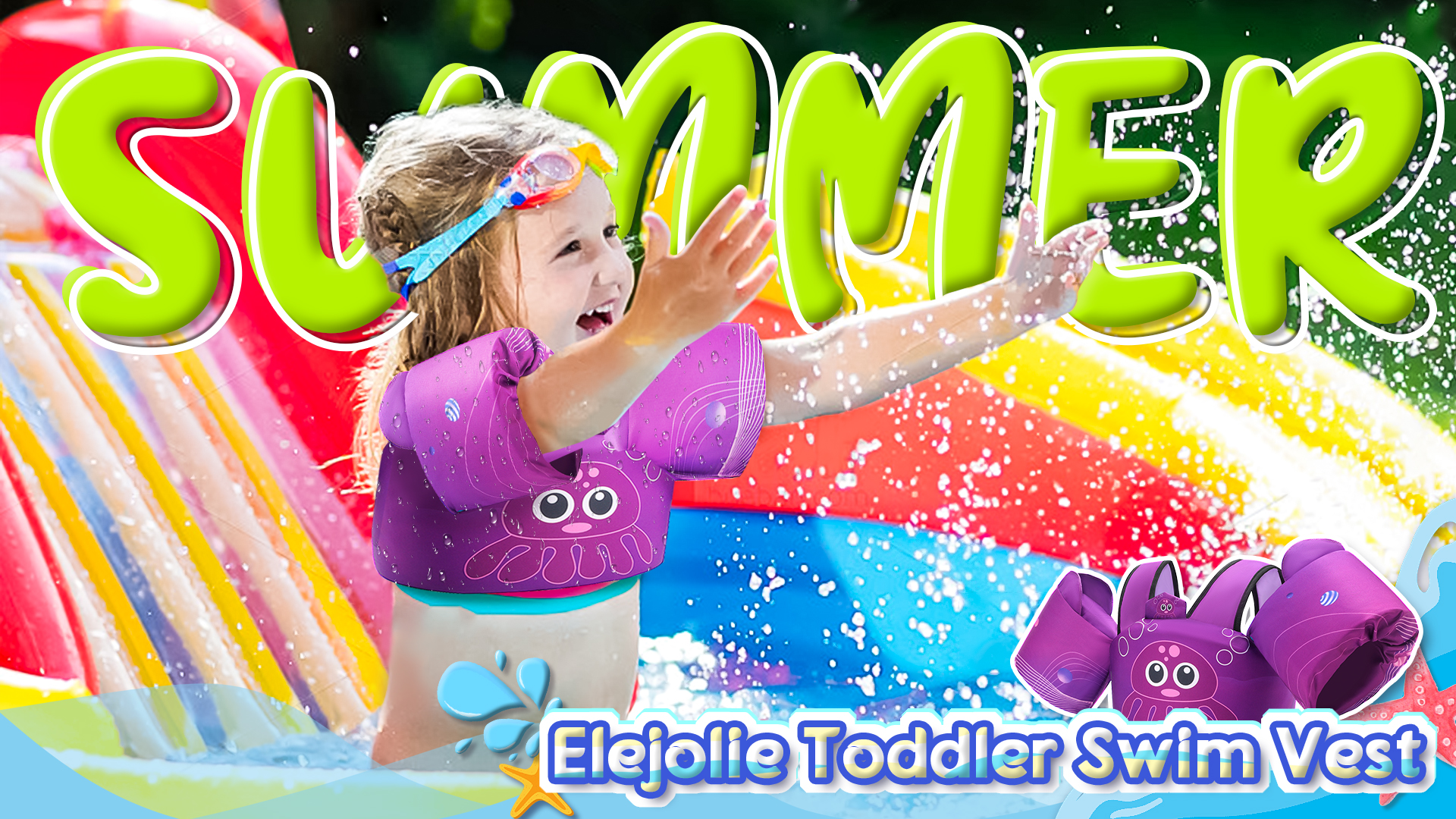 todder swim vest on Amazon Live