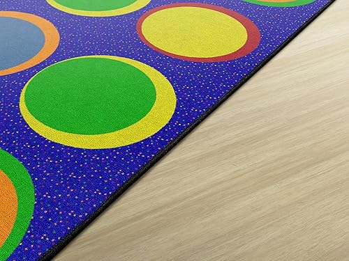 Miniatura 9 de Flagship Carpets Sitting Spots - Alfombra ovalada de asiento para aula infantil o sala de juegos de niños, alfombra de aprendizaje en casa, asientos