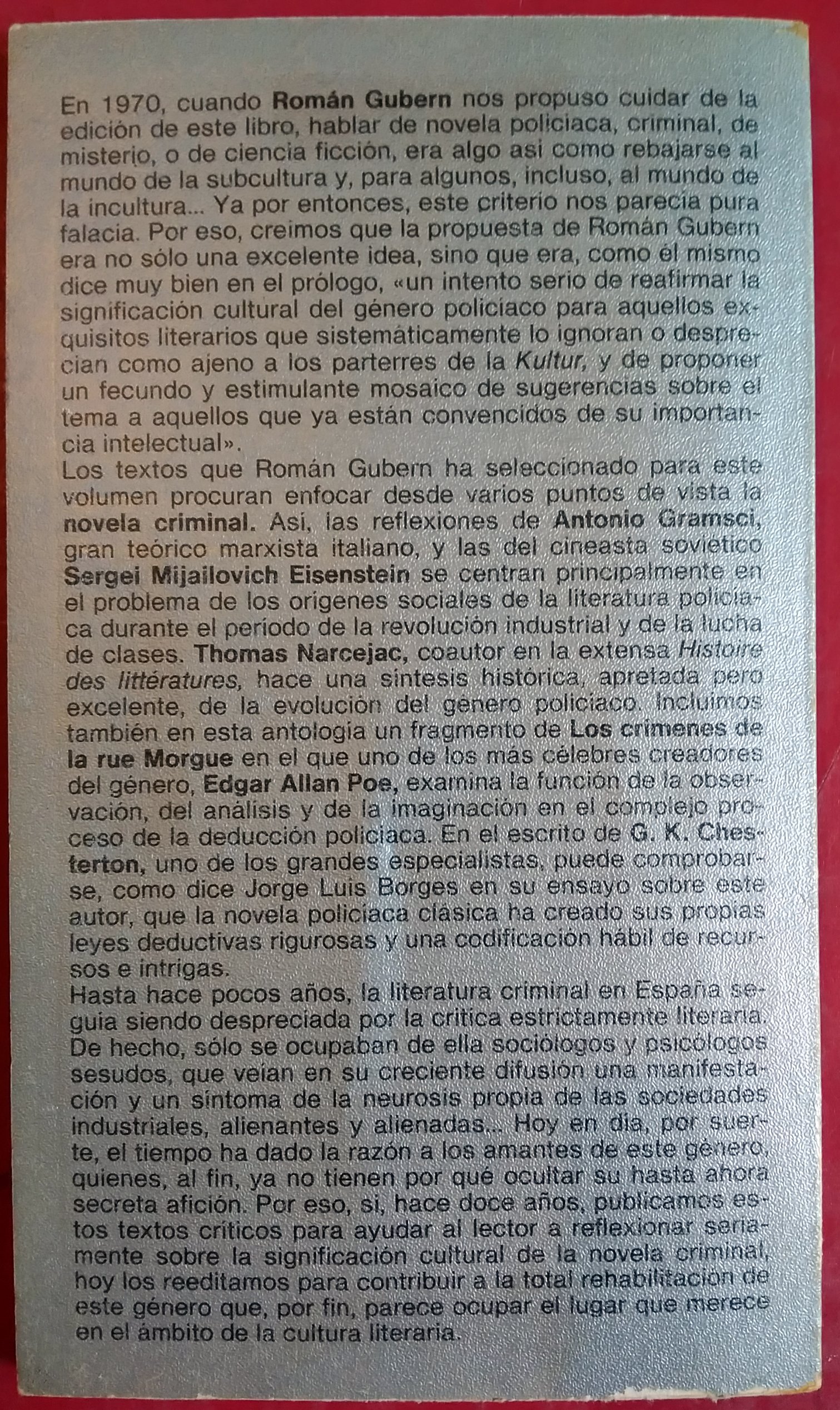 La novela criminal (Cuadernos Infimos)