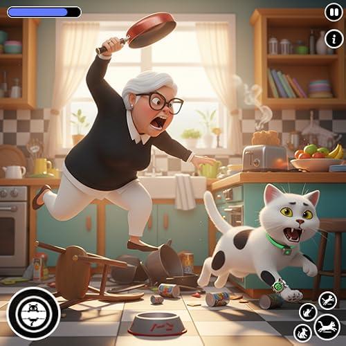 Bad Cat Chaos vs Granny: Freches Katzen-Flucht-Abenteuer – Premium