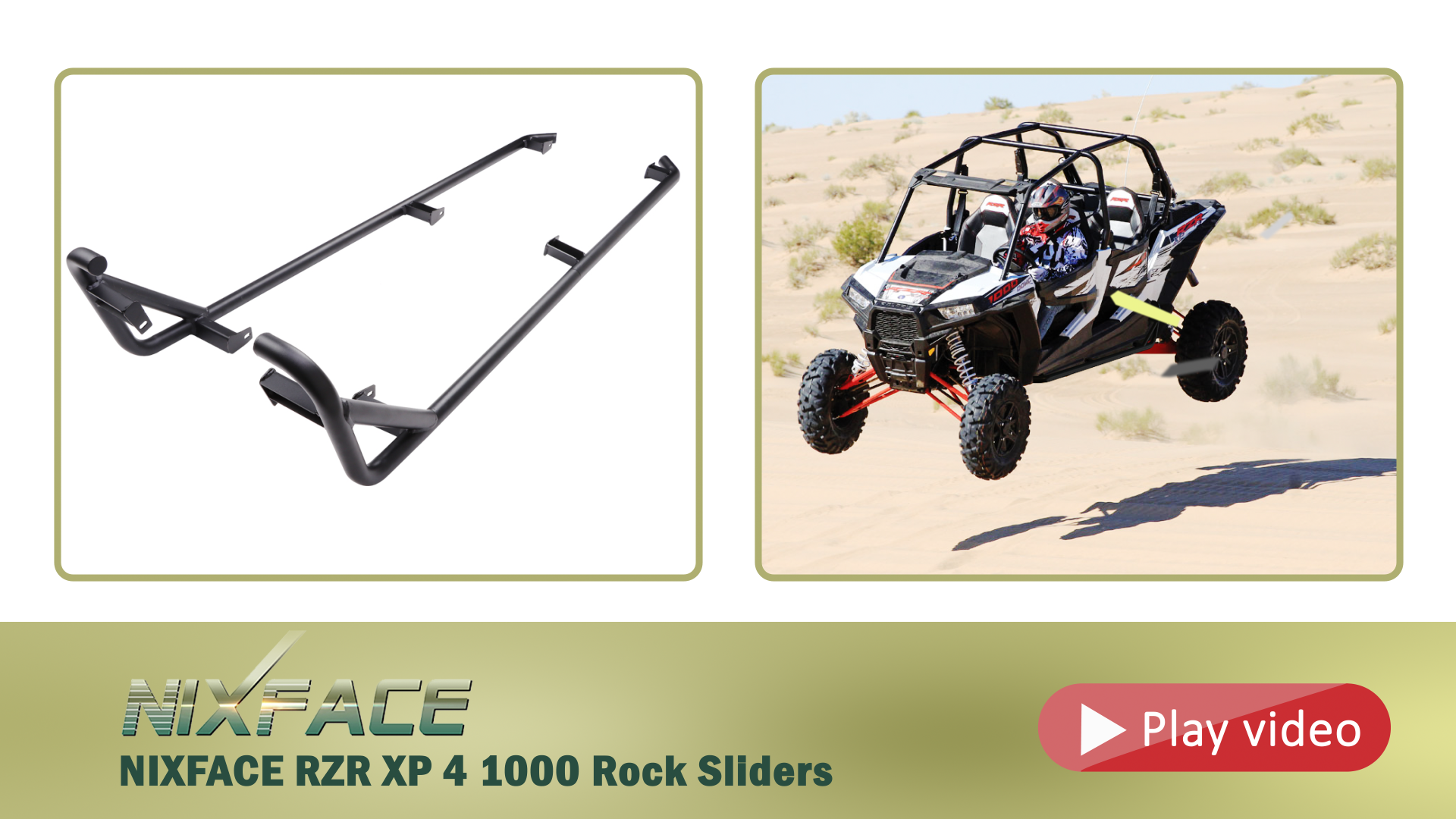 Amazon.com: NIXFACE RZR XP 4 1000 Nerf Bars Rock Sliders Fit for