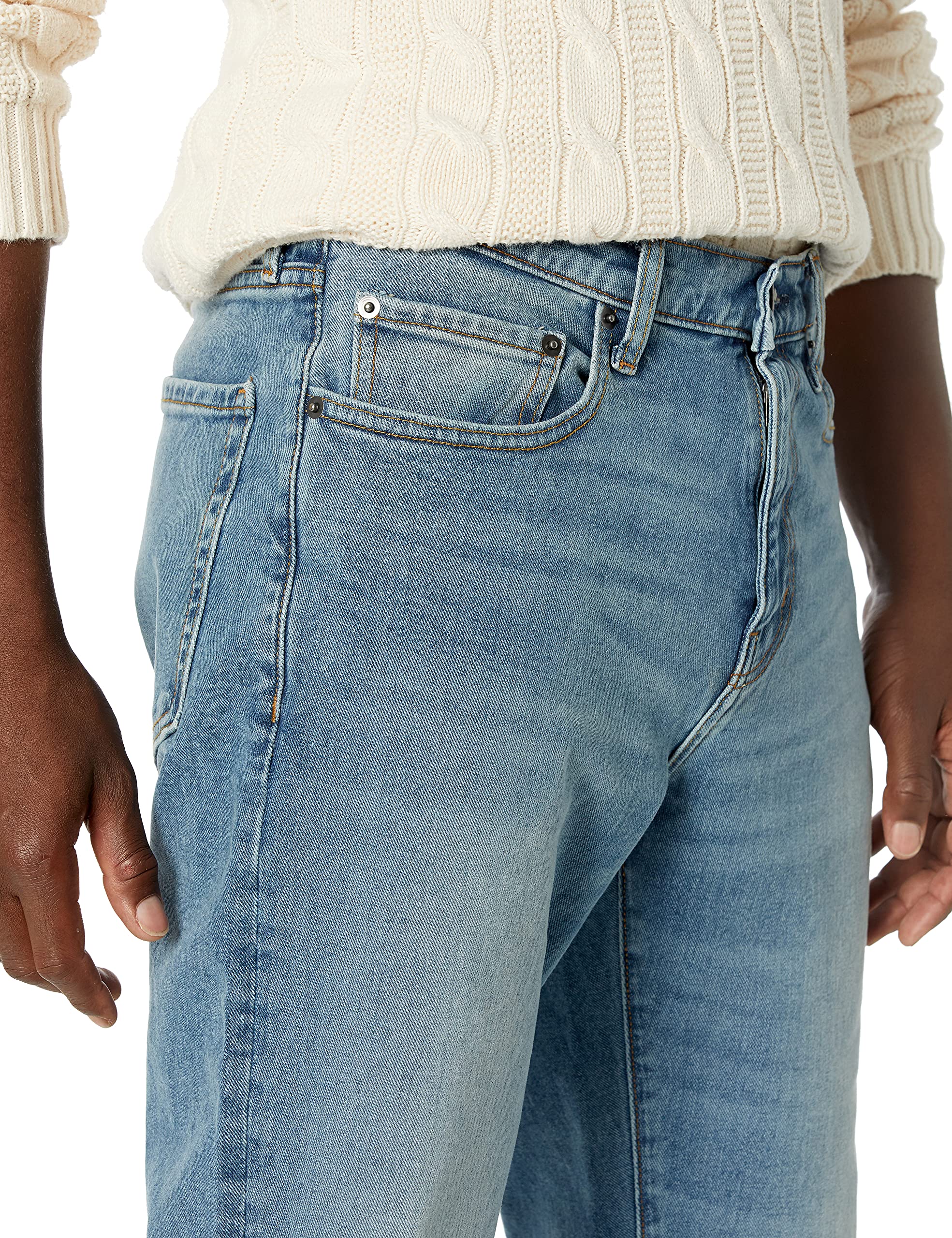 Amazon Essentials Jeans Elasticizzati con Taglio Dritto - colori fuori produzione Uomo