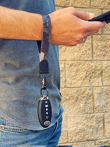 Miniatura 3 de POCKT Cordón para llaves, correa de pulsera, llavero para hombres y mujeres, cordones de muñeca geniales para llaves y carteras