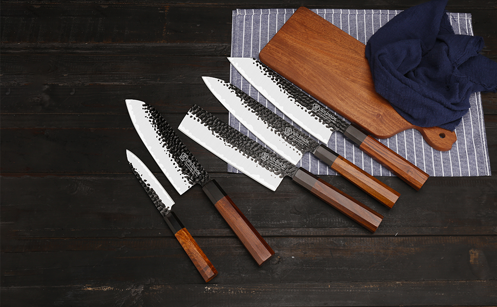 Amazon.com: WILDMOK 8 Inch Chef Knife 3 Schichten 9CR18MOV CLAD