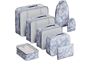 Flamingo Decor Organiser Set for Travel Packing Cubes