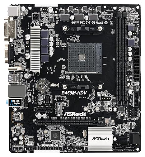 ASRock MicroATX Motherboard (B450M-HDV)