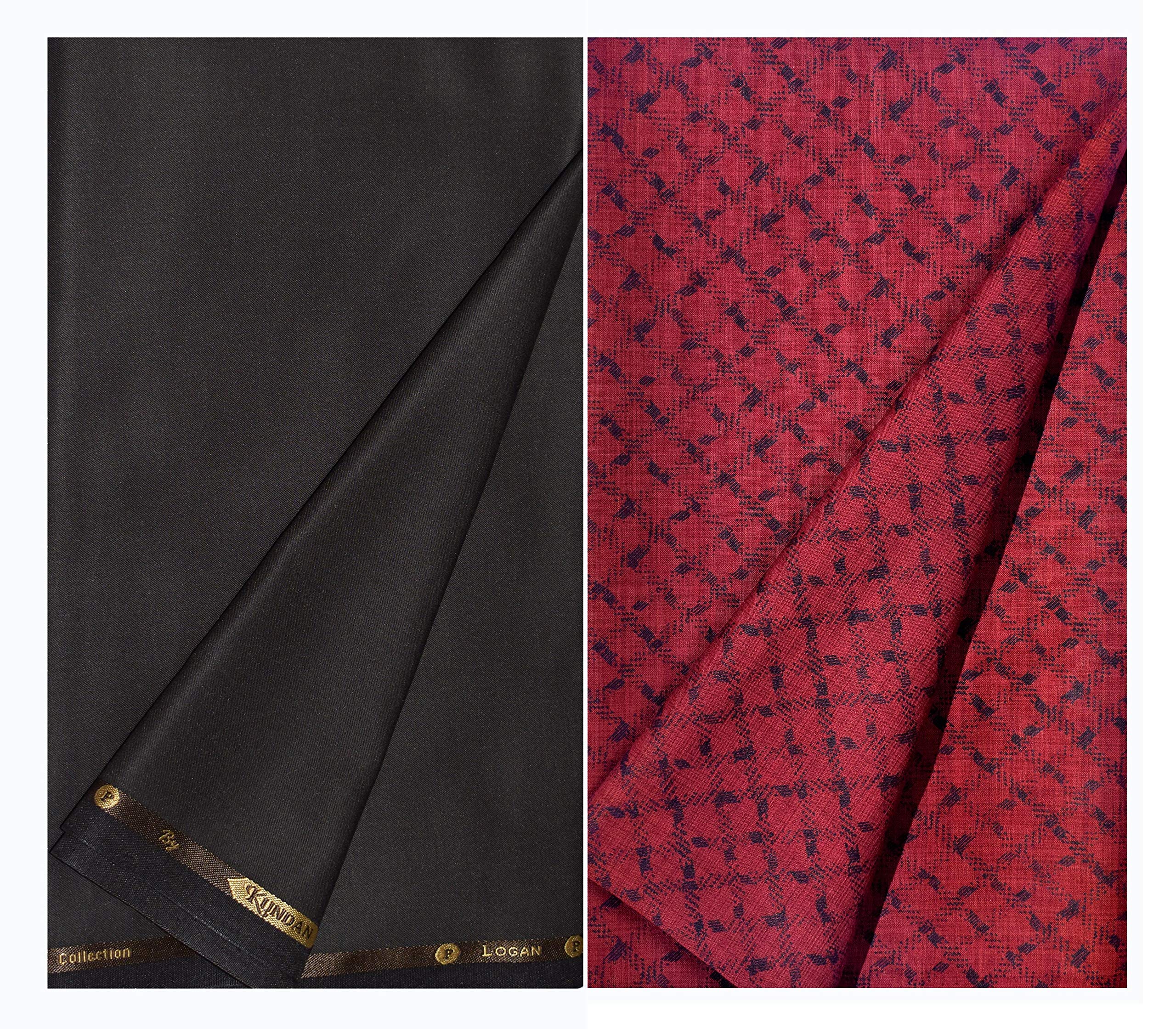 Kundan Sulz Gwalior Men's Trouser & Shirt Fabric Combo Set (Free Size/Multi Color)-image-0