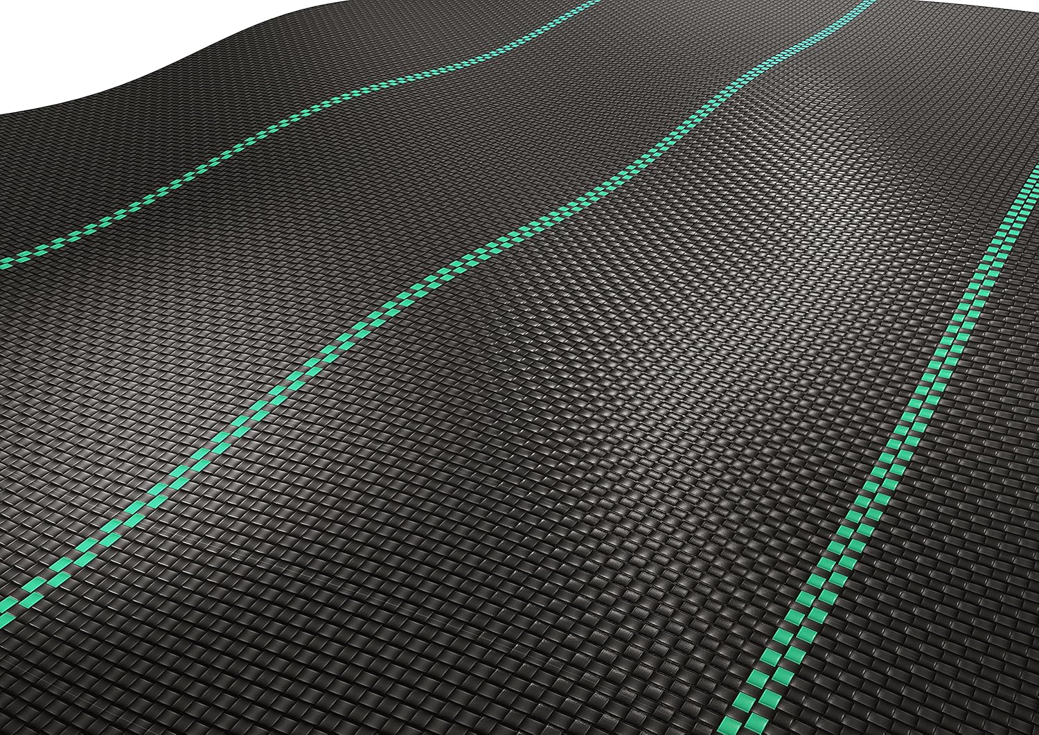 GardenMate 6 x 65 feet Sheet Woven Weed Control Fabric - Stabilized Black Heavy Duty Landscape Ground Cover Membrane