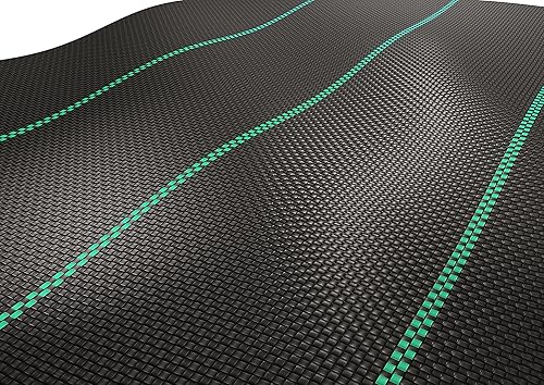 Miniatura 8 de GardenMate Tela de control de malezas tejida en hoja de 6 x 65 pies, membrana negra estabilizada para cubierta de suelo resistente