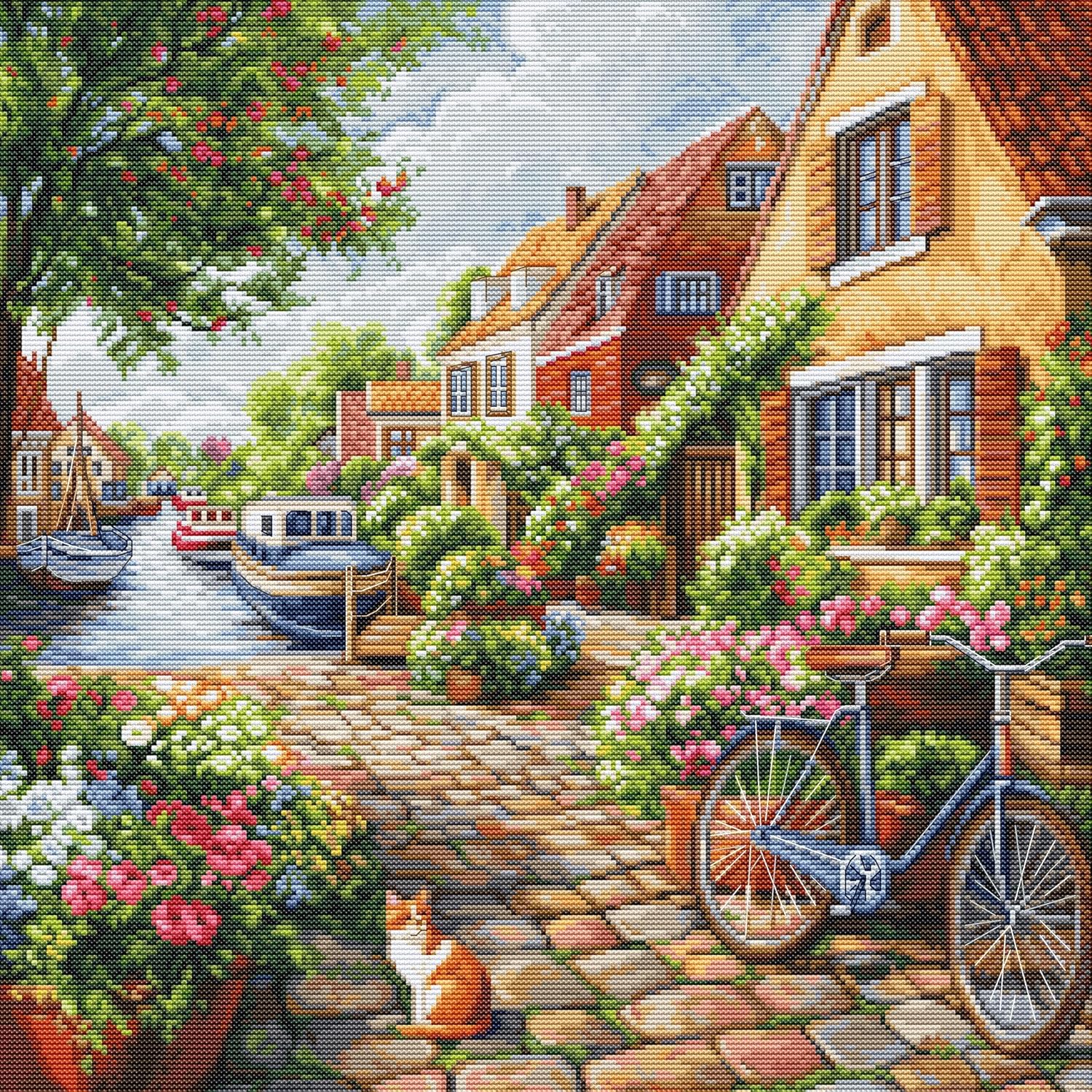 Luca-S Cross Stitch Kit Summer Splendor, BU5078, Counted Cross Stitch Kit for Adults, Needlecraft and Embroidery Kit