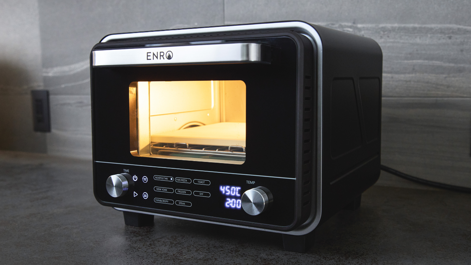 Amazon | ENRO 小型家電ピザ窯 電気式窯焼名人mini ピザ窯&トースター