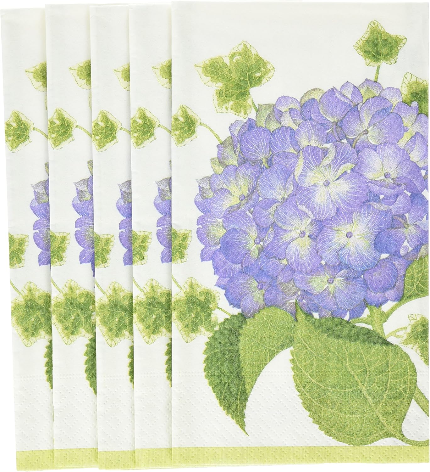 Caspari Hydrangeas Paper Guest Towel Napkins 15 Per