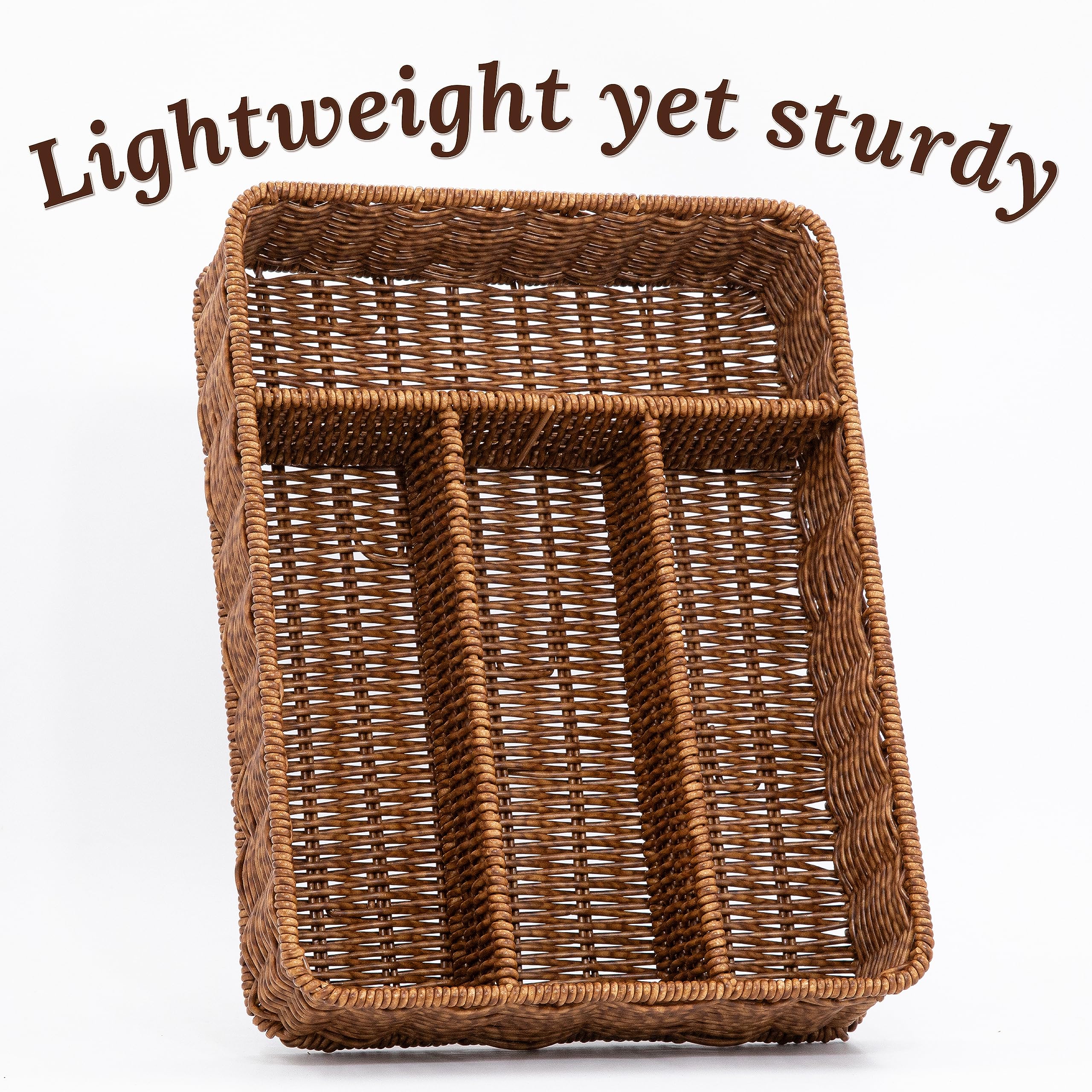 WeeNest Organizador de cajones de cubiertos, organizador de cajones de utensilios, organizador de utensilios de cocina, organizador de cubiertos para cajón, artículos esenciales de cocina, caramelo