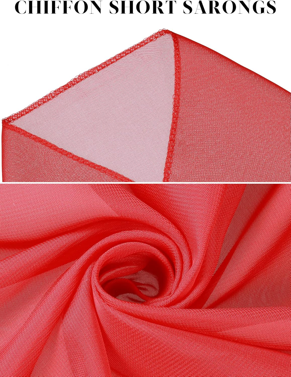 2 Pieces Sarong Coverups for Women Bathing Suit Wrap Swimsuit Skirt Beach Bikini Cover up Swimwear Chiffon - Image 2