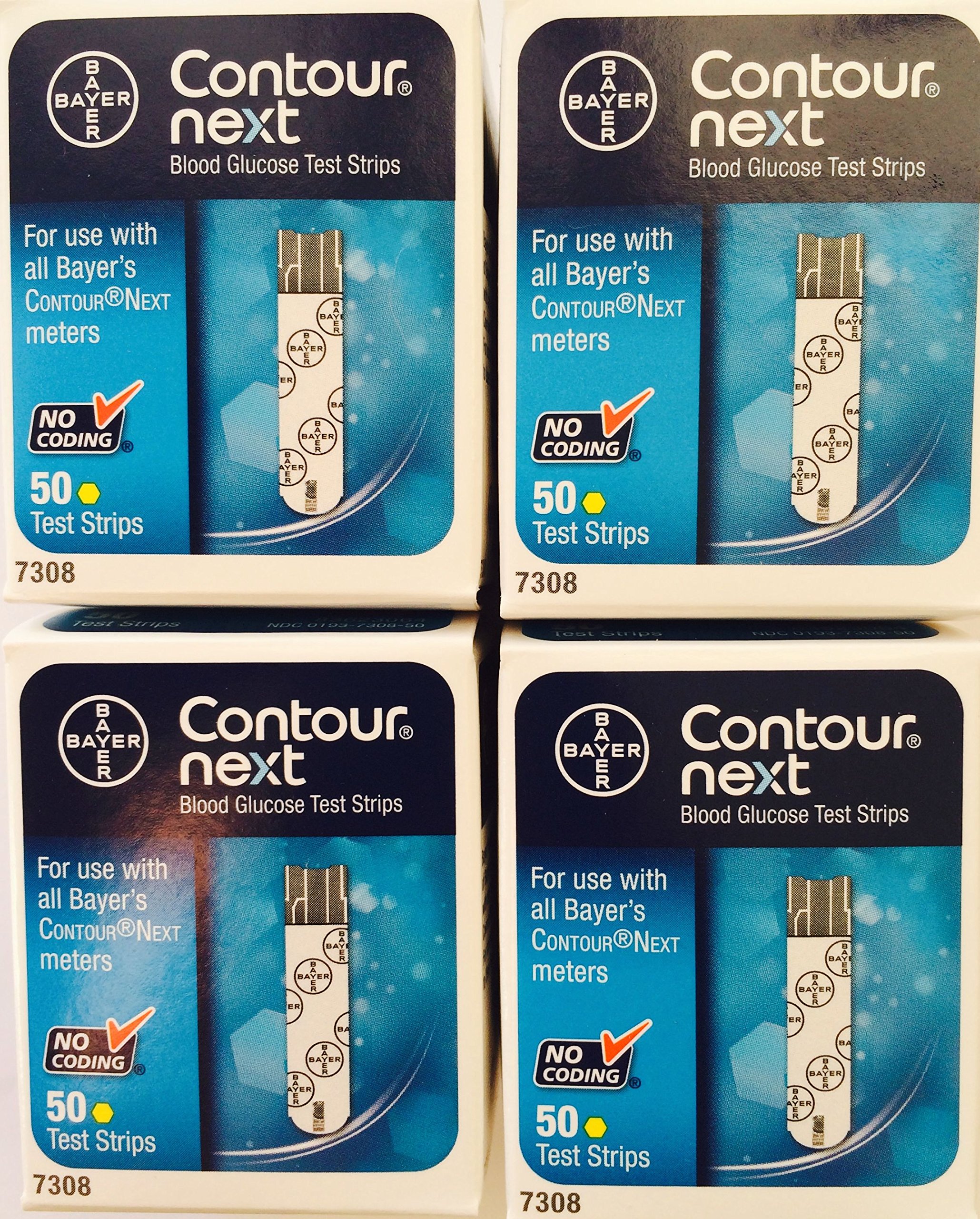 Bayer Contour Next Test Strips - Confezione da 4 = 200 strisce