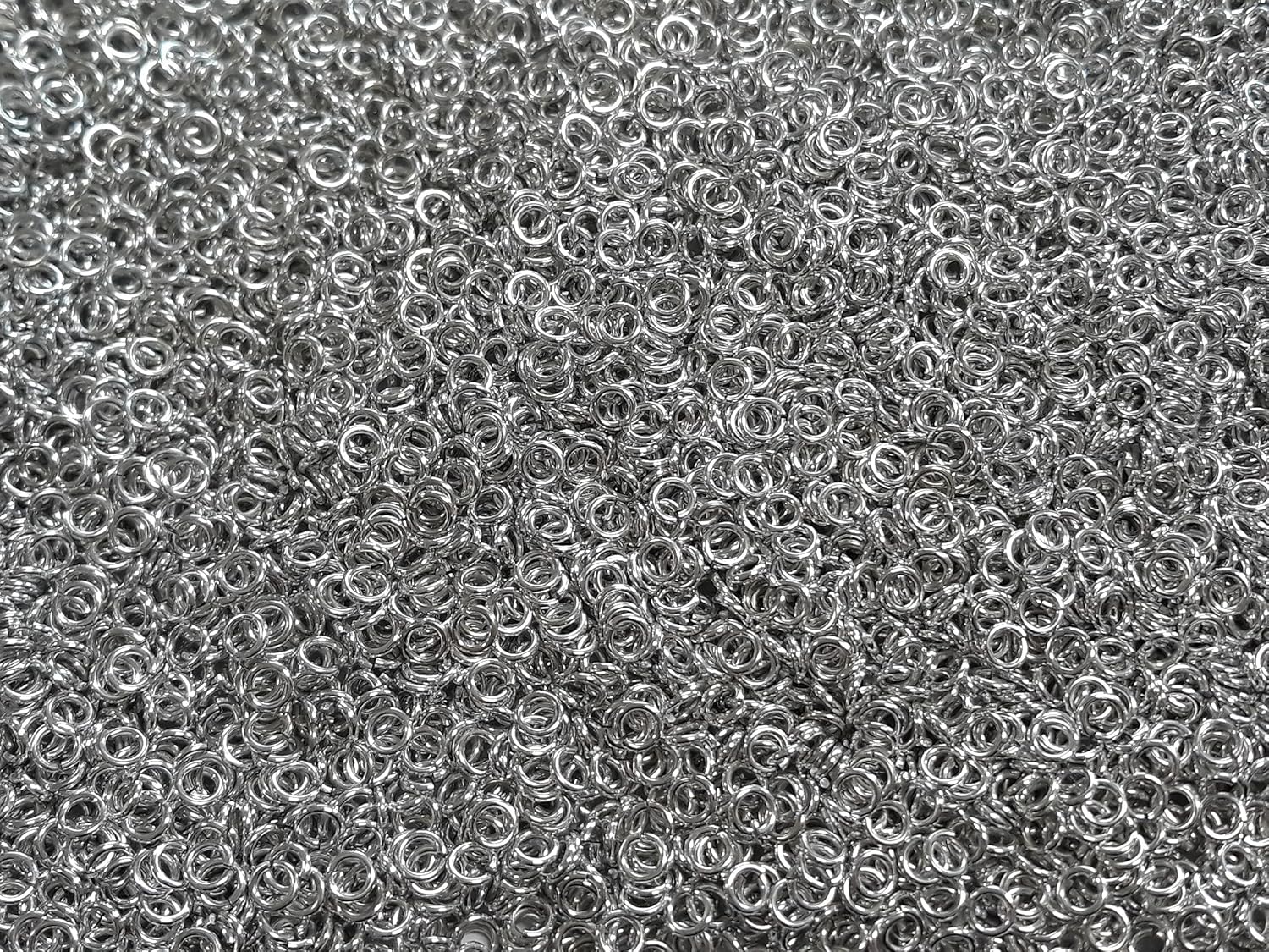 1/2 Pound Bright Aluminum Chainmail Jump Rings 18G 5/32" ID (4800+ Rings)