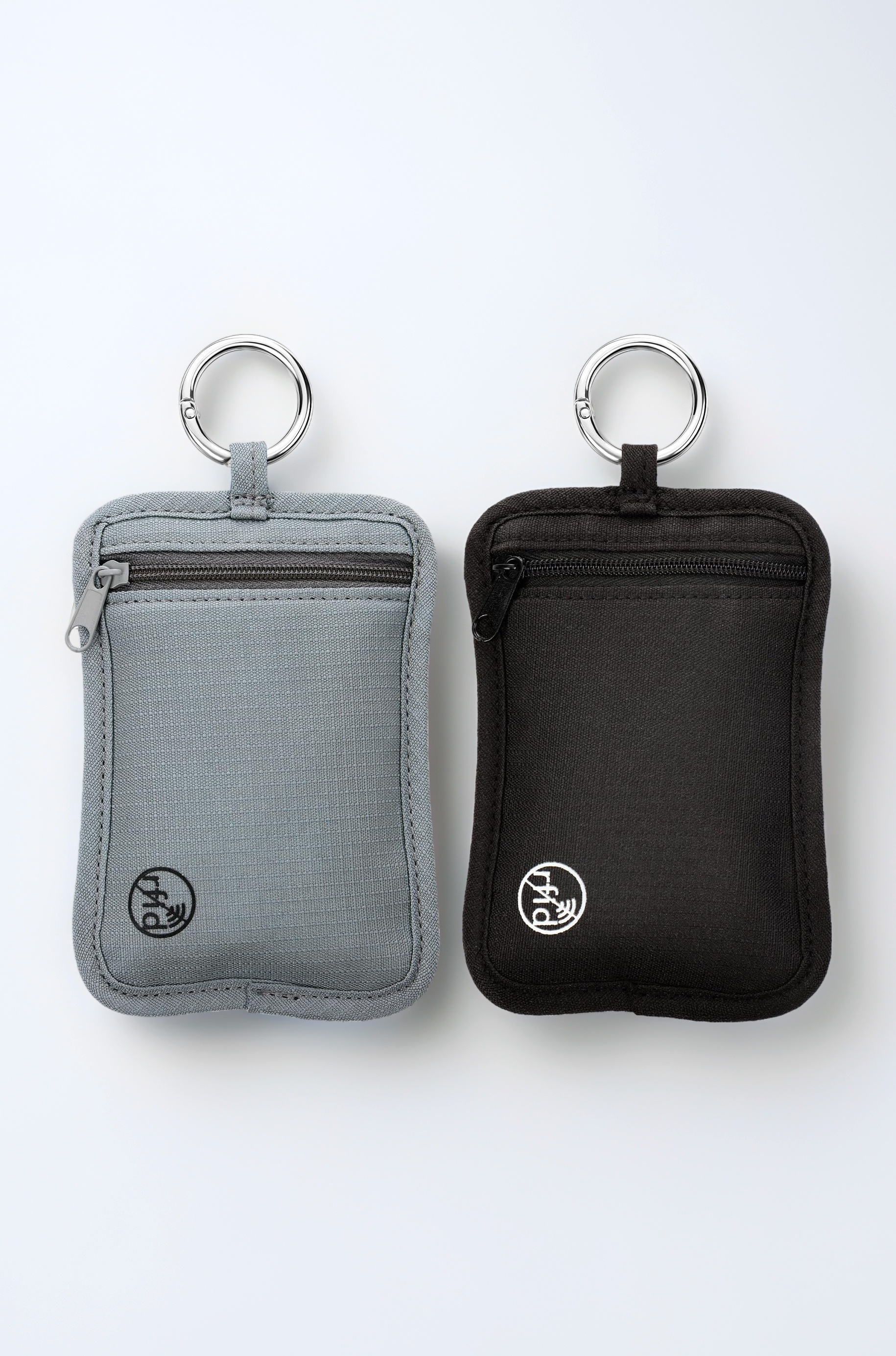 Paterr 2 Pcs Rfid Protected Stash Pouch Clip on Pouch Anti Theft Belt Wallet Travel Money Pouch Minimalist Keychain Organizer Pouches Bra Wallet Undergarment Mini Pouch for ID Cards Cash Women Men