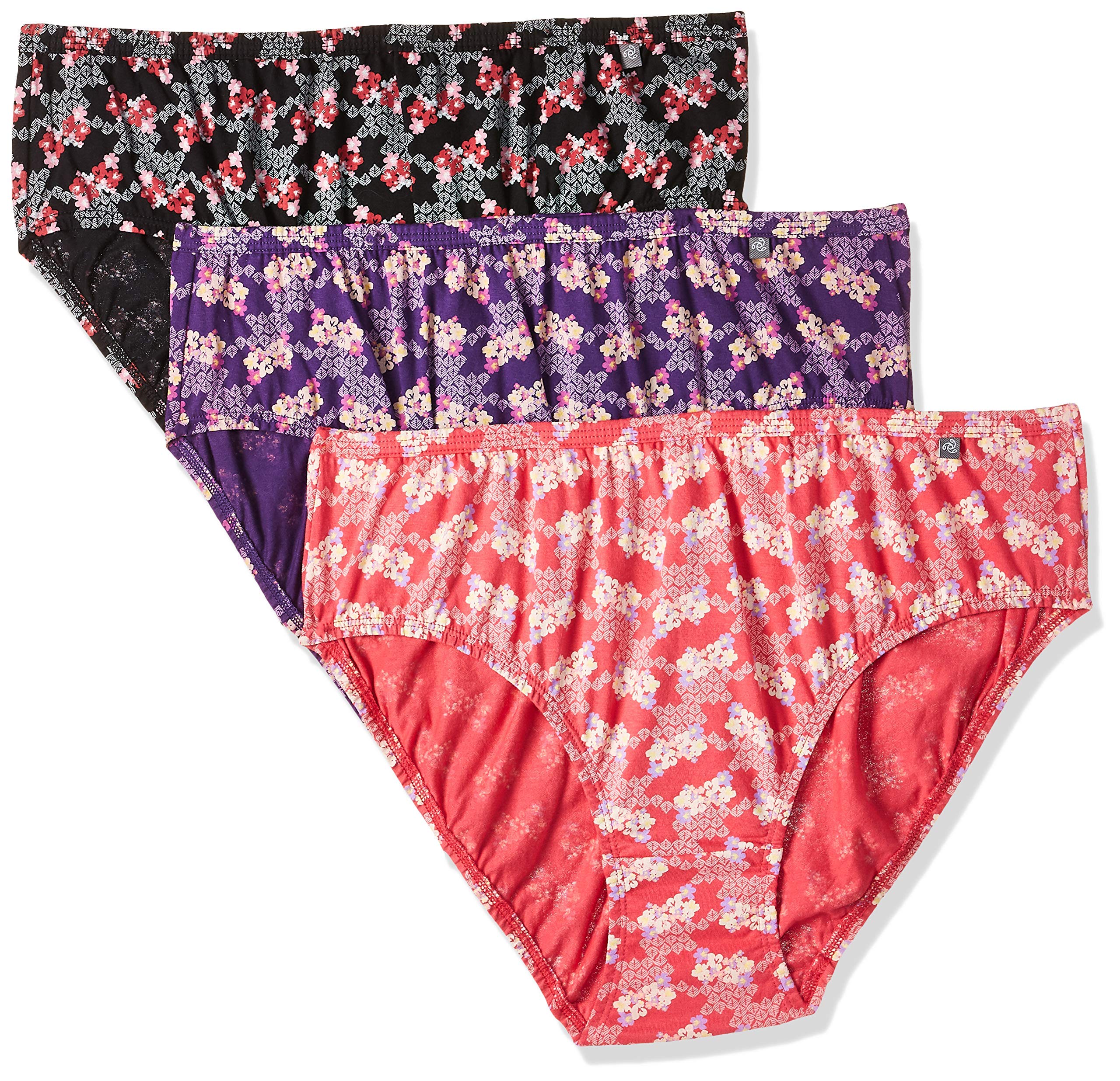 JockeyWomen's Pack of 3 Panties Panty, Dark Print Assorted, Small