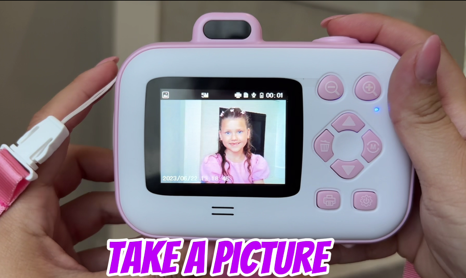 Instant Print Camera For Kids - Rainbow Pegasus Design With 1080P Video & 32GB Card