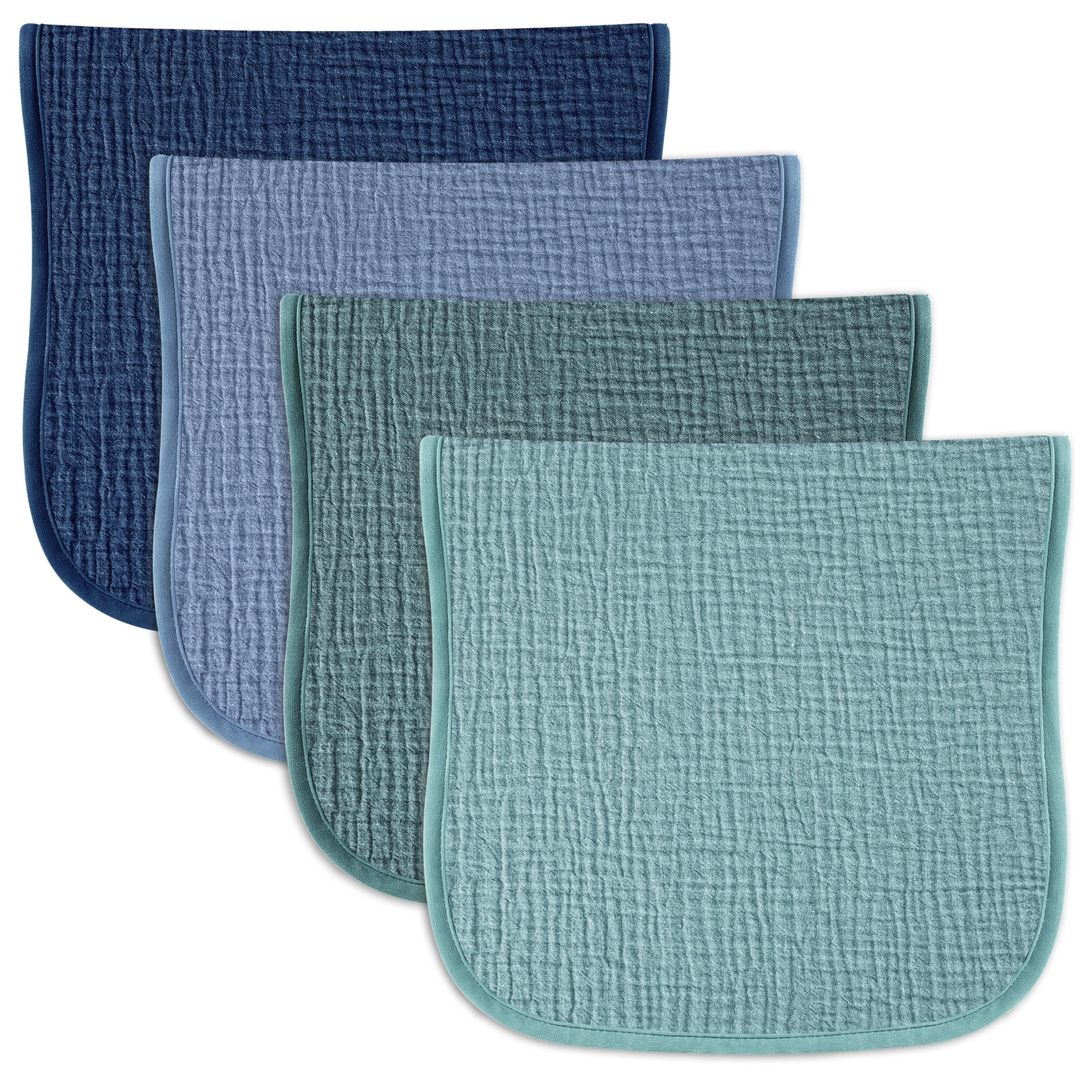 Baby-Spucktücher aus Musselin 50x25cm Ultraweich und Saugfähig Wiederverwendbare Moltontücher Baby für Jungen und Mädchen Unverzichtbar für Neugeborene zum Sabbern und Bäuerchen Machen(Blau und Grün)