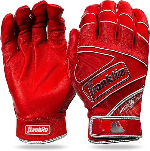 Franklin Sports MLB Batting Gloves - Powerstrap Batting Gloves Pair - Baseball + Softball Gloves - Adult