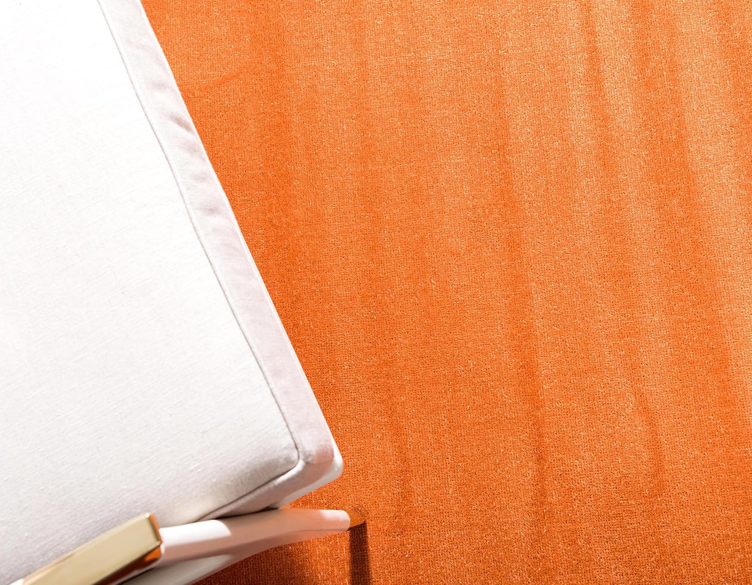 6' x 9' Orange Synthetic Stain-Resistant Area Rug