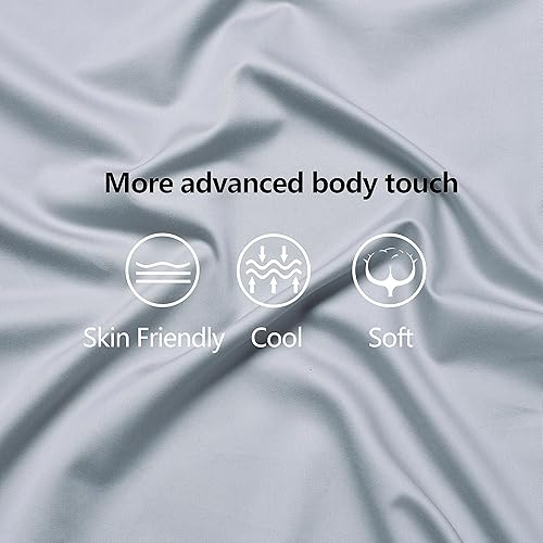 Miniatura 2 de Juego de 2 fundas de almohada de algodón tamaño King, 800 hilos, 100% algodón egipcio, fundas de almohada naturales, suaves y transpirables con