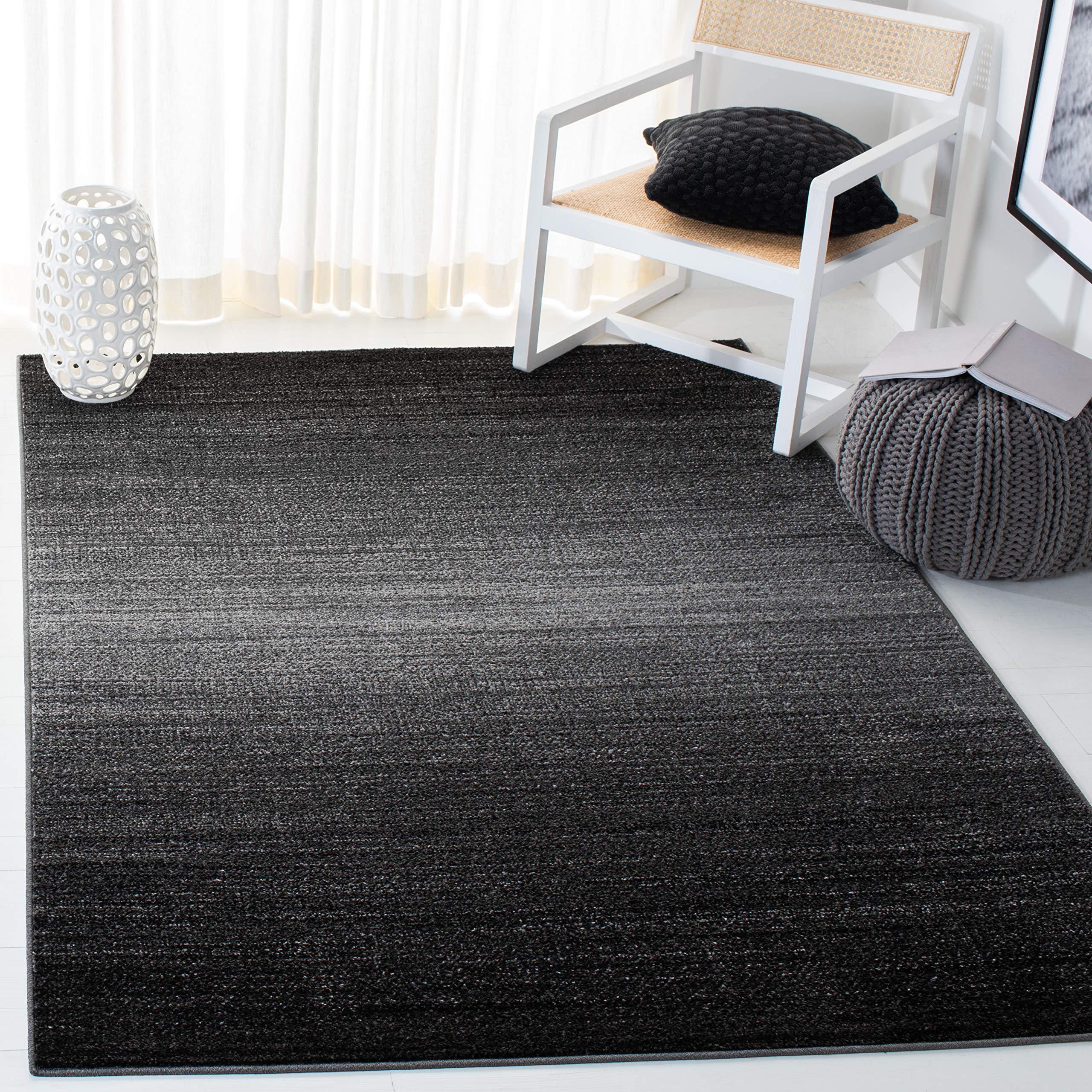 SAFAVIEH Adirondack Collection Accent Rug - 4' x 6', Dark Grey & Light Grey, Modern Design, Non-Shedding & Easy Care, Ideal for High Traffic Areas in