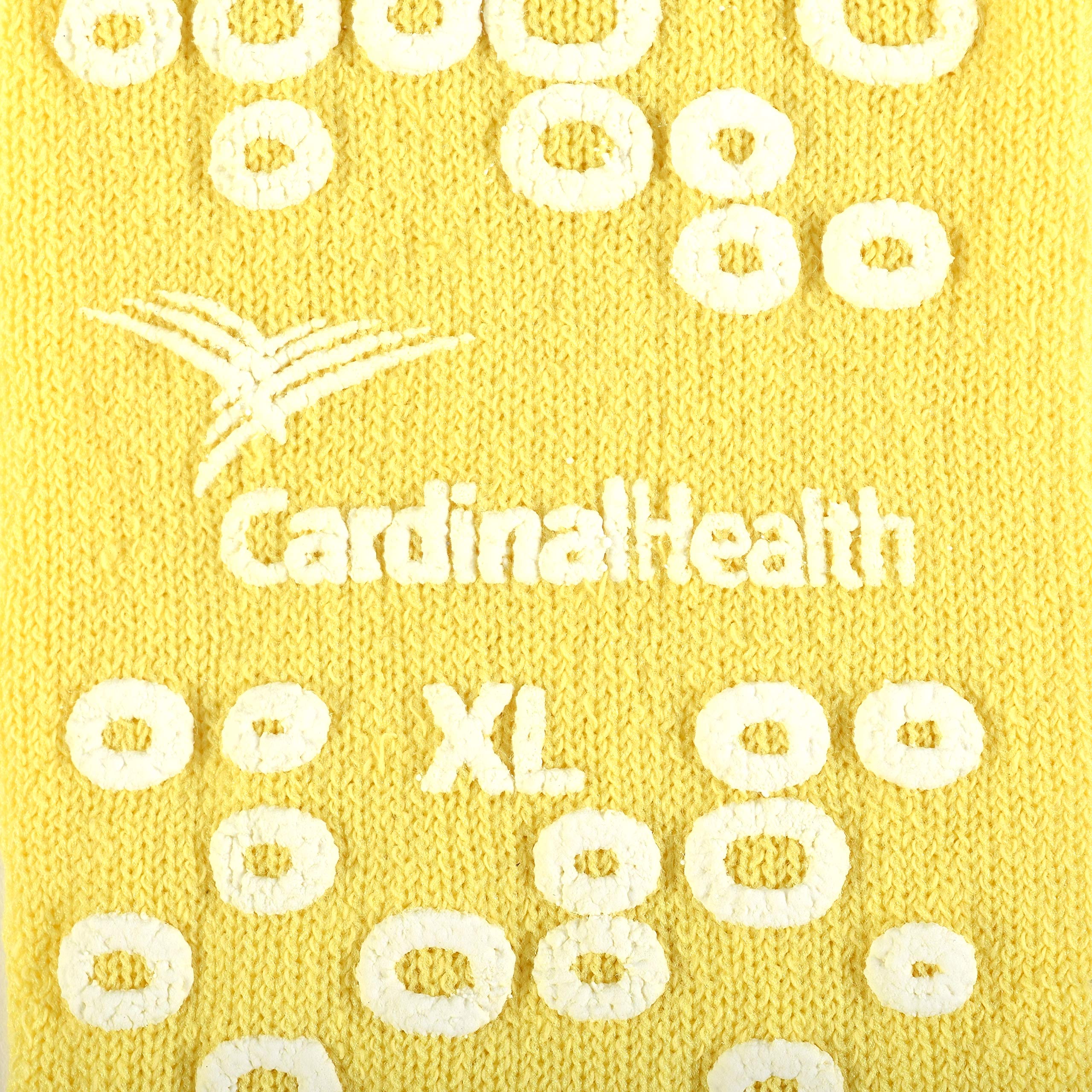 Cardinal Health 68125-YXLA Terry in Double Tread Patient Safety Slippers, Yellow, X-Large